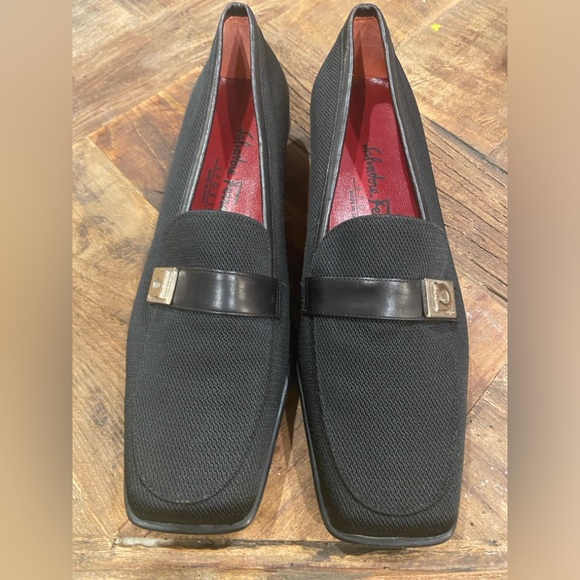 SALVATORE FERRAGAMO Women’s Sport Square Toe Low Heel Loafers - Picture 5 of 8